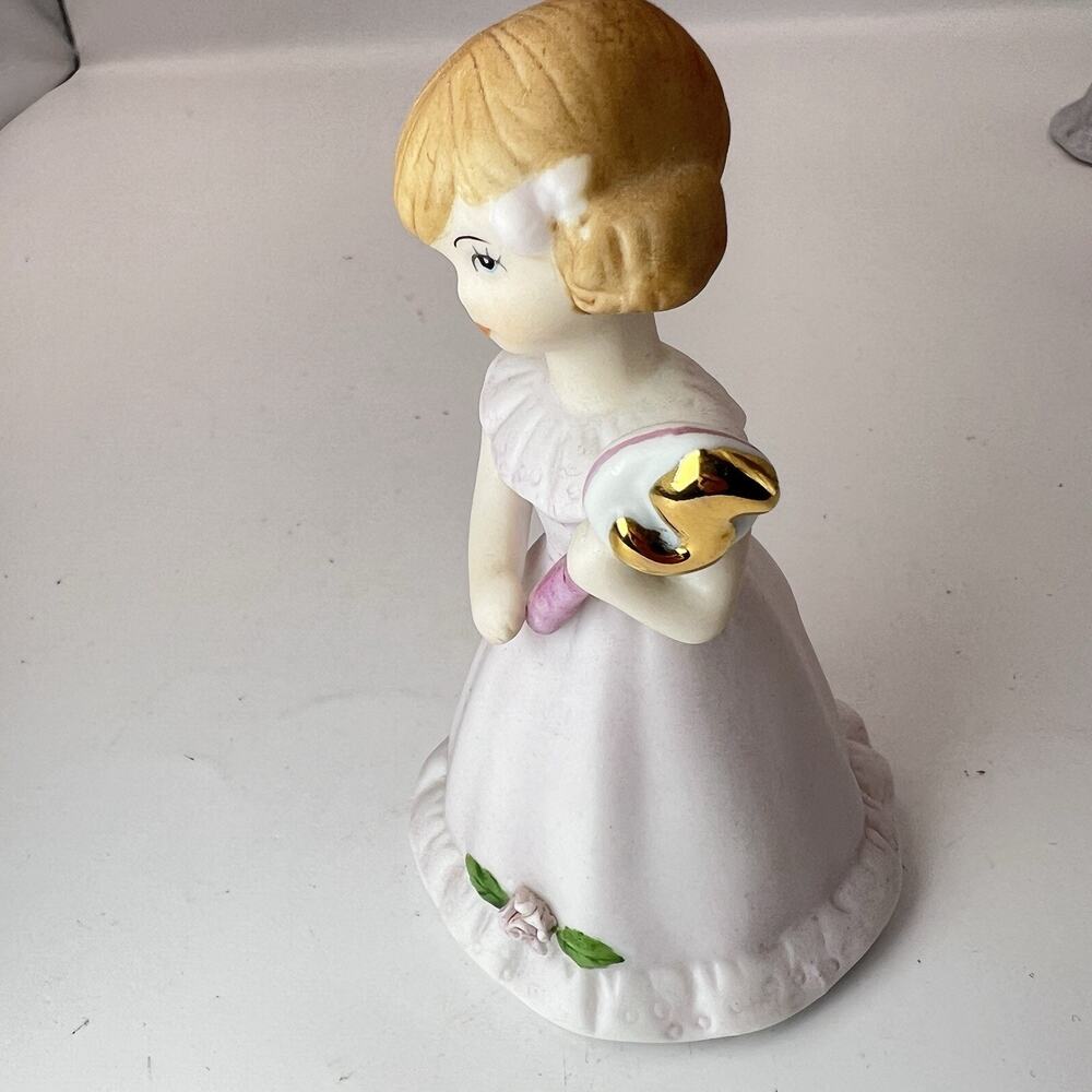 Vintage Enesco Growing Up Birthday Girls 3 4 5 6 Girl Figurines Lot Brunette - Picture 12 of 16
